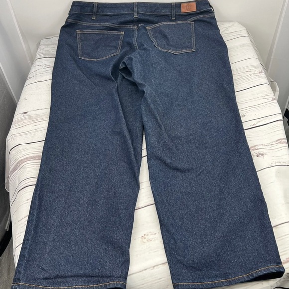 Lands End Women’s High Rise Bootcut Jeans Blue Dark Wash Stretch Size 24W - Picture 10 of 13